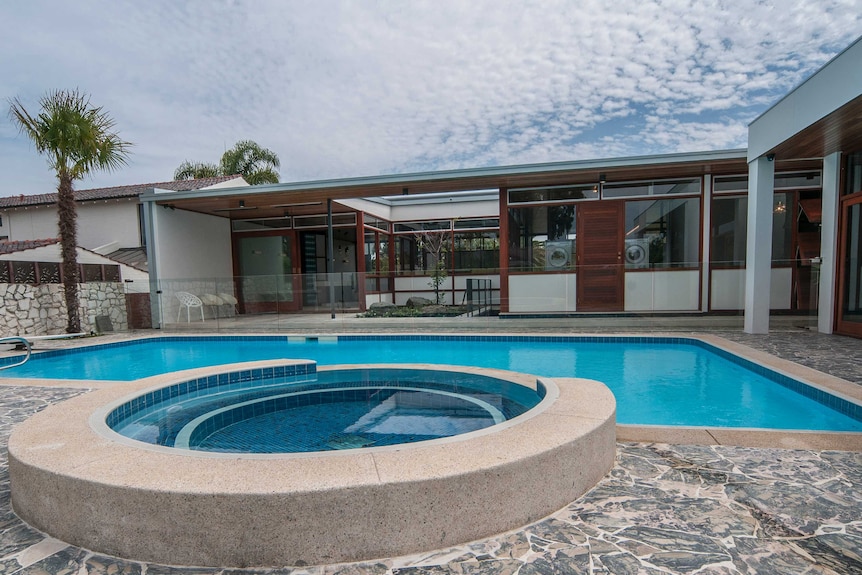 The pool at Paganin House.