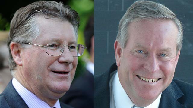 Victorian Premier Dennis Napthine and WA Premier Colin Barnett composite photo after laying a bet on the grand final outcome.
