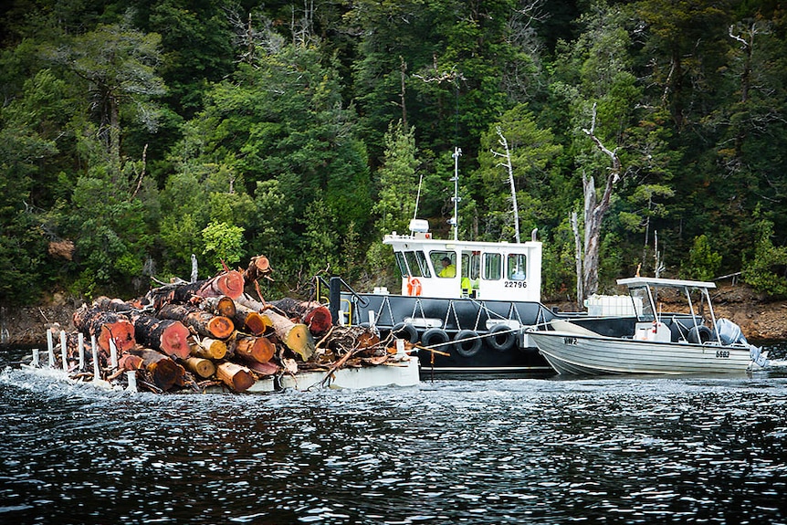 loaded barge