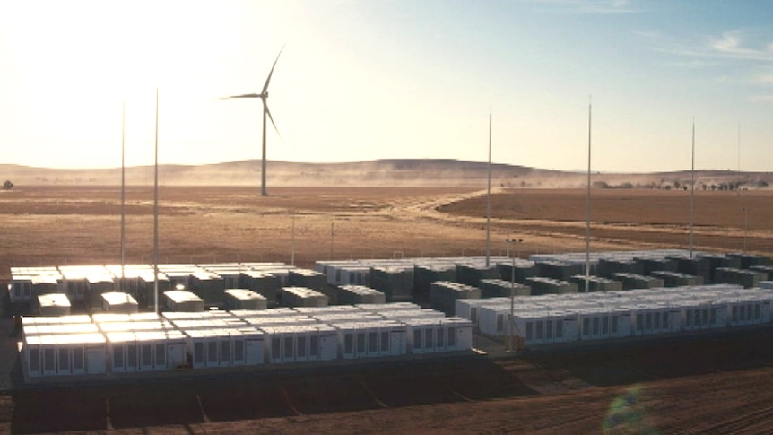 Tesla's battery infrastructure in the outback.