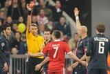 Red card: Franck Ribery.
