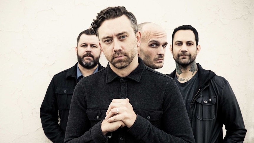 A 2017 press shot of Rise Against