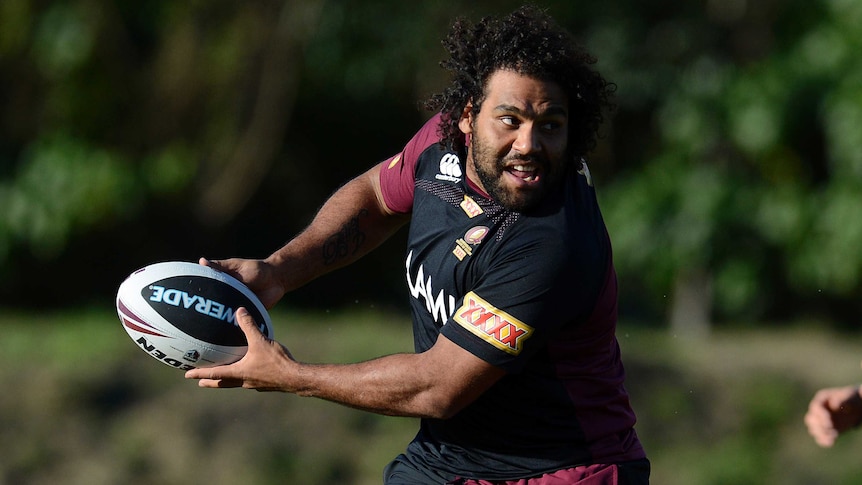 Sam Thaiday at Maroons training