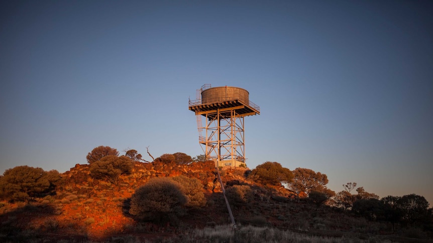A water tower in Laverton, WA.