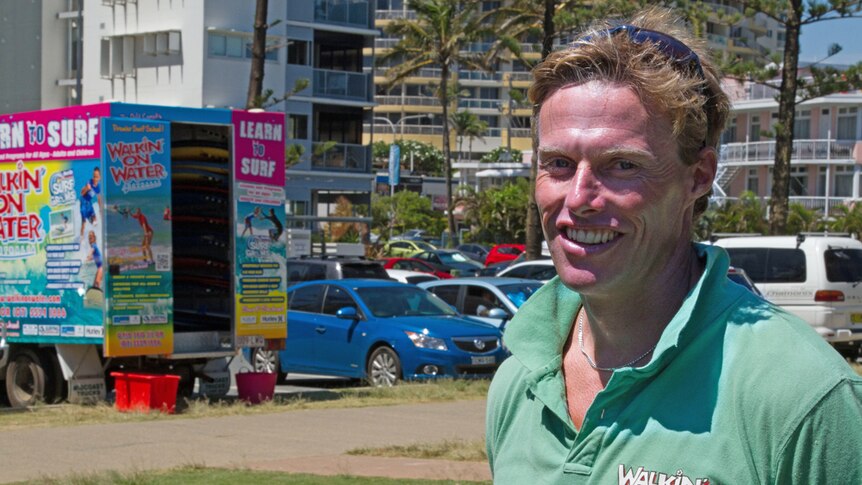 Gold Coast surf instructor Jamo Borthwick