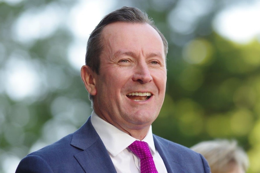 WA Premier Mark McGowan smiling.