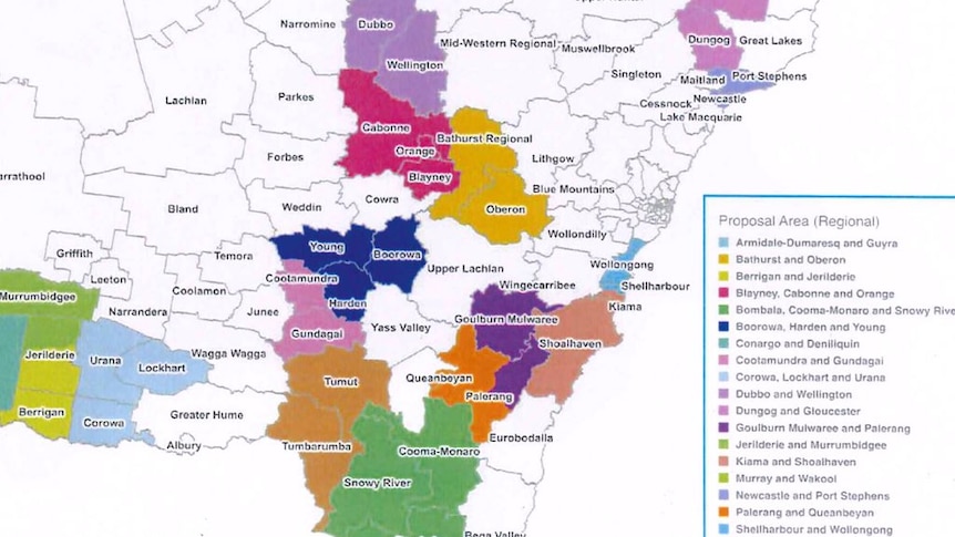 The NSW Government plans to merge regional councils