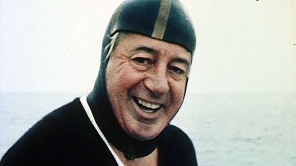 Harold Holt spearfishing off the Great Barrier Reef in 1967.