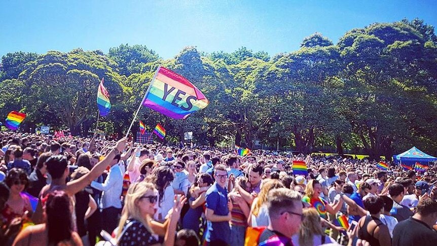 SSM Yes Party in Prince Alfred Park
