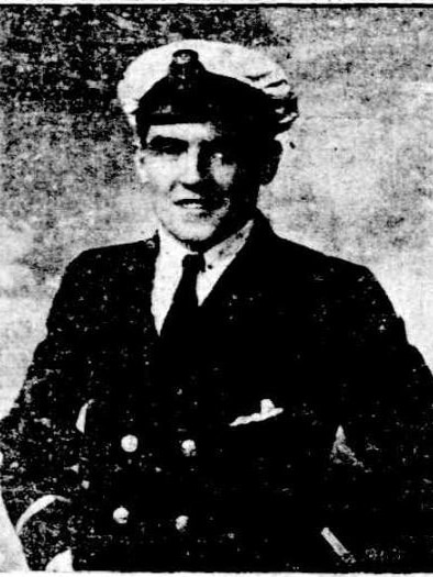 A newspaper photo of Cyril Gidley, who worked for the state shipping service as an engineer.