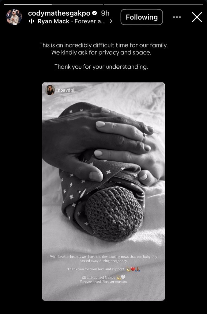 Cody Gakpo instagram story