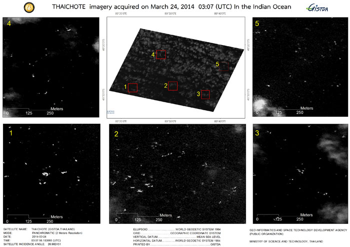 Thai satellite image of objects in search for MH370