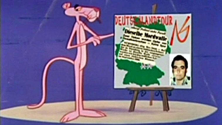 Pink Panther cartoon used by neo-Nazi group.