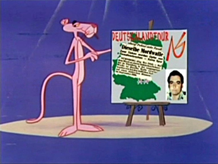 Pink Panther cartoon used by neo-Nazi group.