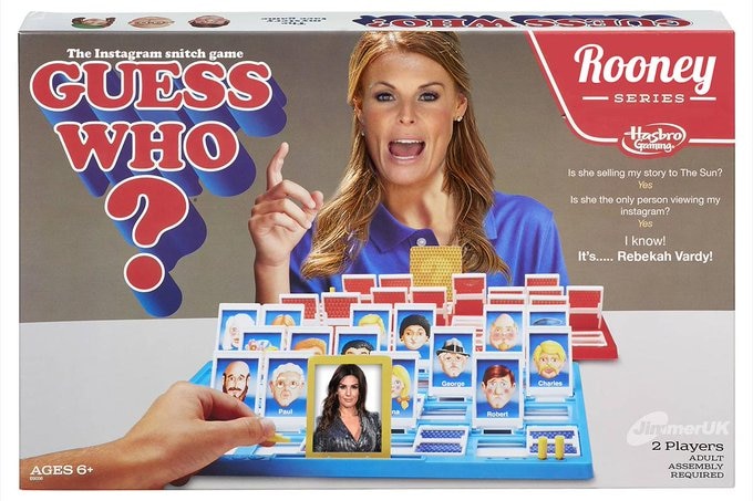 A mock photo of a special Guess Who? edition featuring Coleen Rooney.