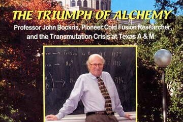 John Bockris on a magazine cover with the words 'triumph of alchemy' as the headline.