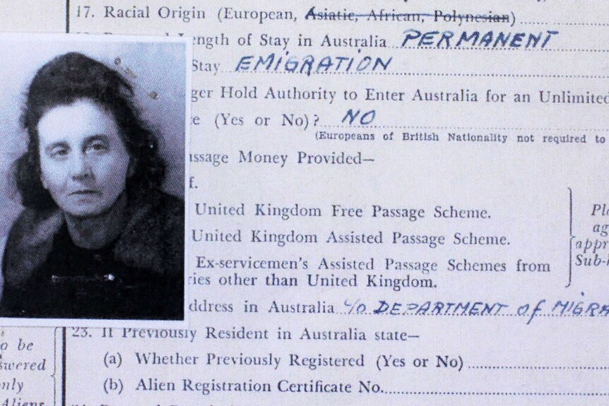 The immigration papers of incoming Polish citizen Olga Janczyk