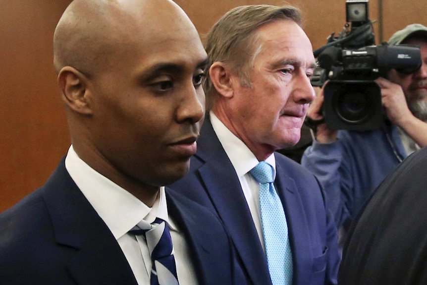 Mohamed Noor leaves a US court after a hearing in the murder case of Justine Ruszczyk Damond