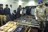 Rockets, bullets and guns recovered after Tuesday's deadly attack.