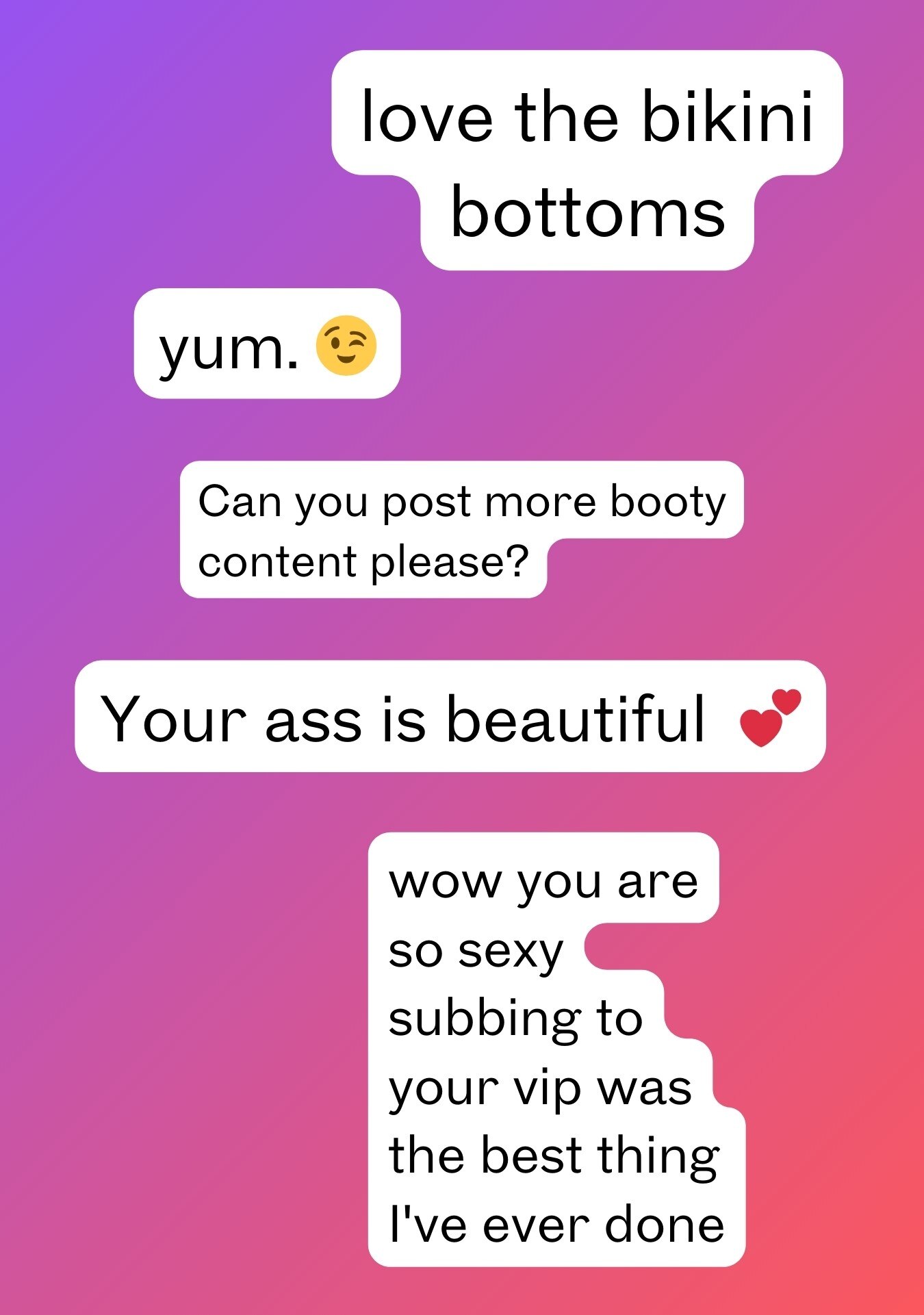 Comments including "your ass is beautiful", "post more booty content", "wow".