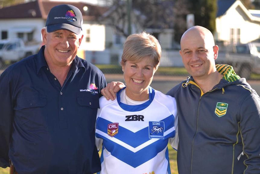 Hilton and Pauline Carrigan with Todd Greenberg.