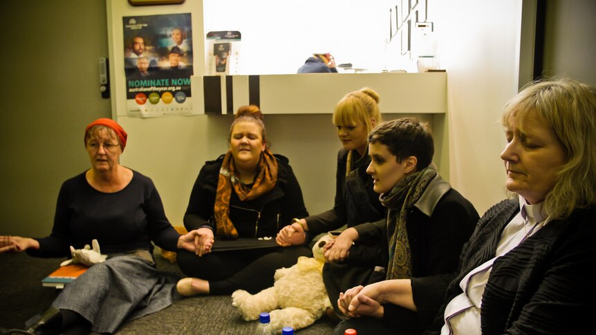 Love Makes A Way protesters in Jamie Briggs' office