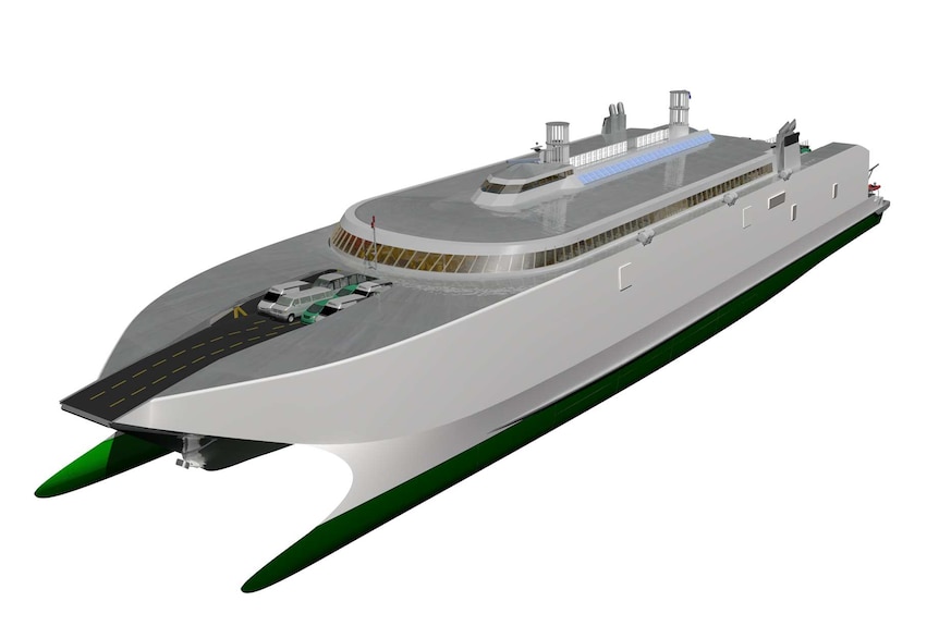 Incat has plans for a new 130 metre fast ferry for Bass Strait.
