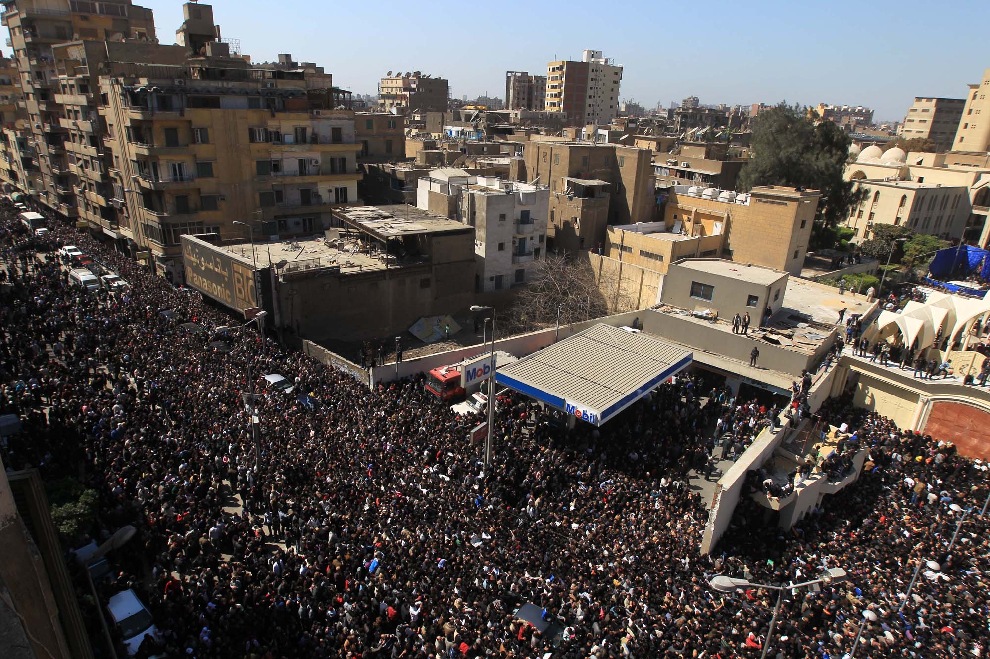 Grieving Egyptians Farewell Coptic Pope Abc News