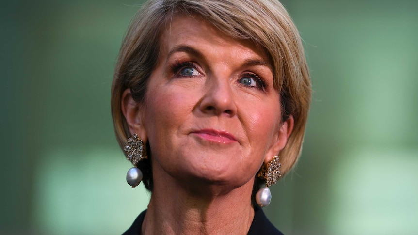 Julie Bishop looks up