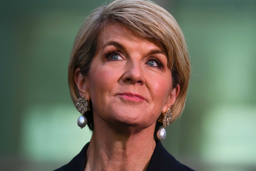 Julie Bishop looks up