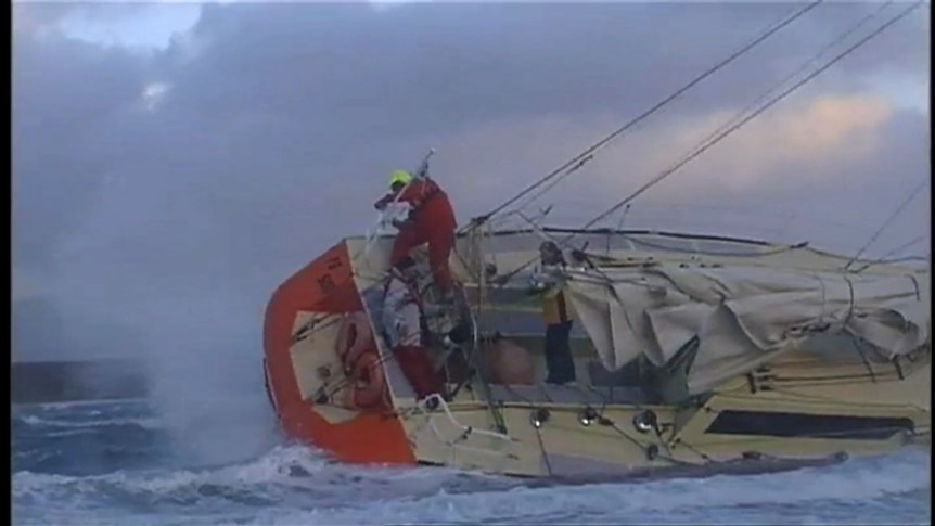 The crew was able to walk to shore after Haphazard ran aground off Flinders Island.