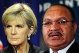 COMPOSITE: Foreign Minister Julie Bishop and Papua New Guinea prime minister Peter O'Neill