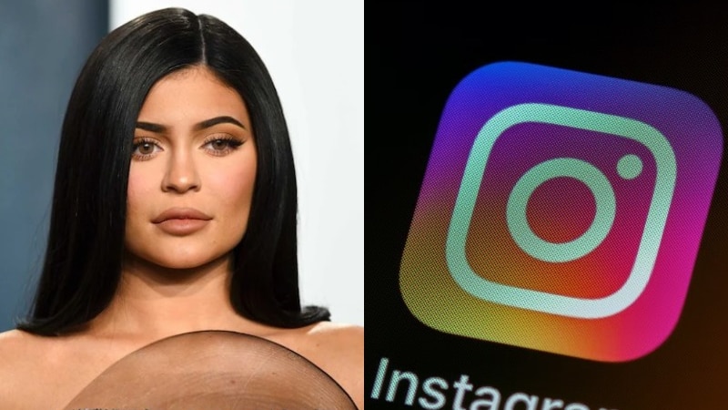 Composite image of Kylie Jenner and Instagram logo