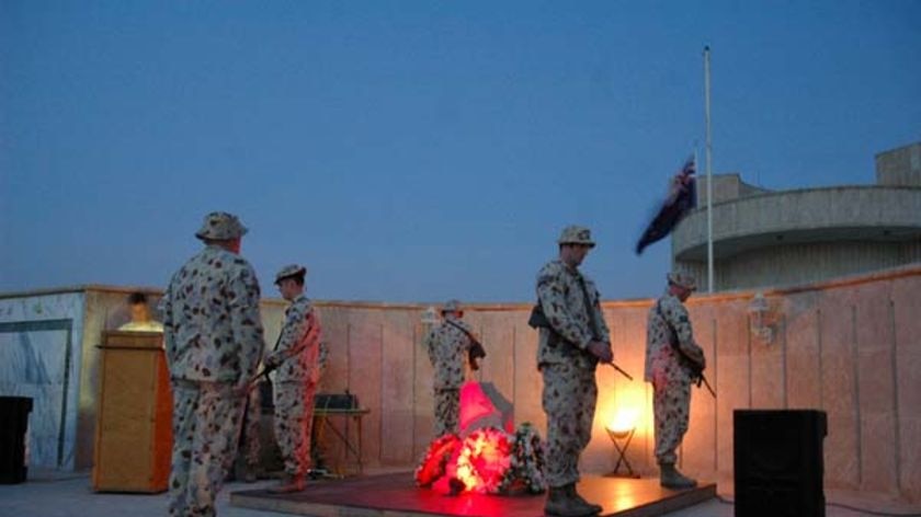 Special ceremonies have been held in Iraq (pictured), Afghanistan, East Timor and the Solomon Islands.