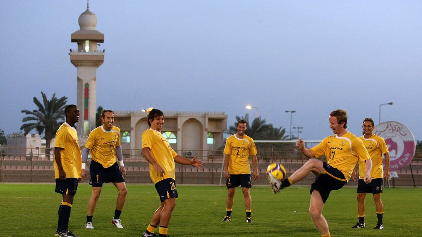 Socceroos train in Bahrain