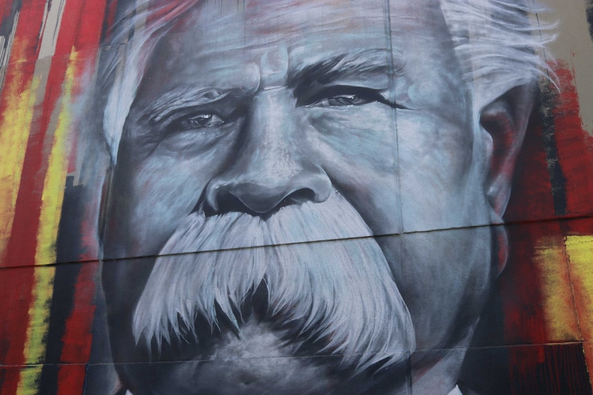 William Cooper street art mural in the northern Victorian city of Shepparton