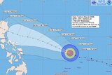 The path of Typhoon Maysak