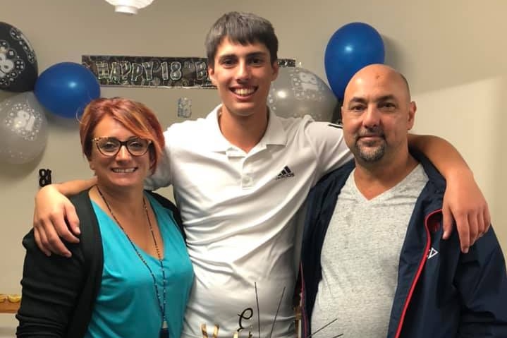 Christopher Cassaniti with parents