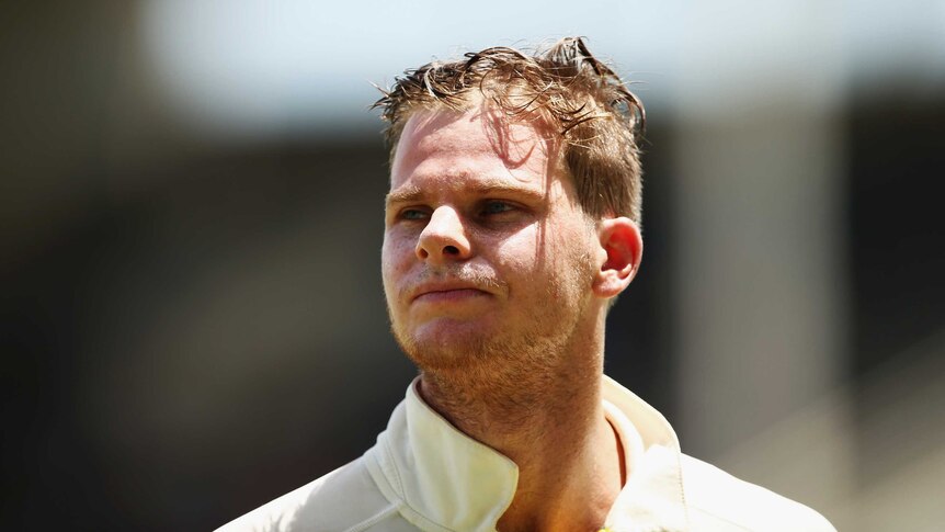 Australia's Steve Smith after being dismissed for 199 against West Indies on day two in Jamaica.