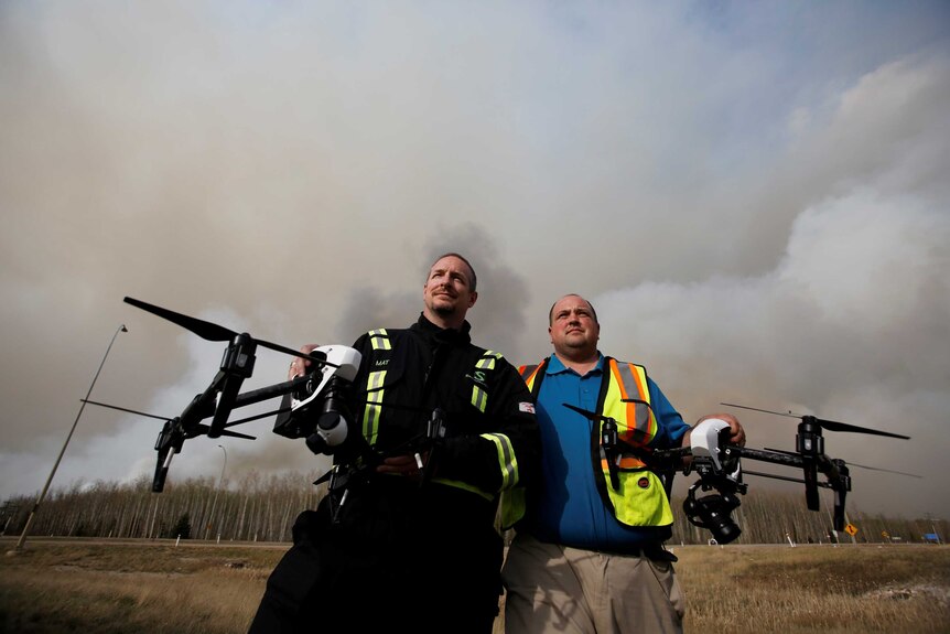 The drones will trace the fire to its source based on time, wind and other factors.
