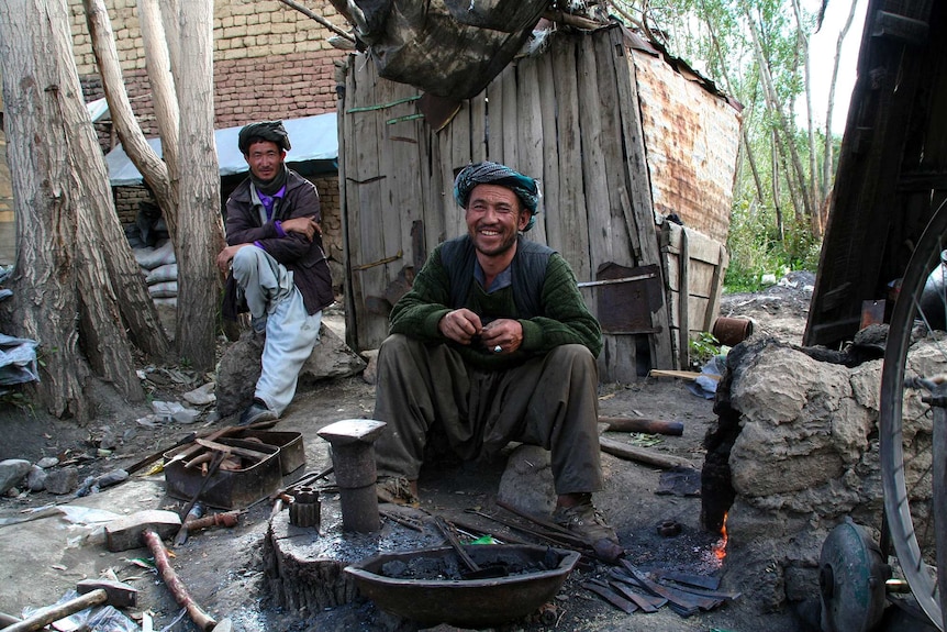 Blacksmiths in Bamyan province of Afghanistan