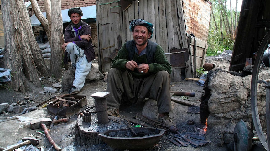 Blacksmiths in Bamyan province of Afghanistan
