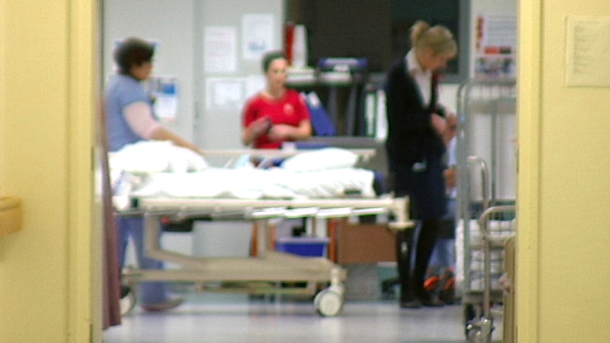 Health workers and nurses in a hospital