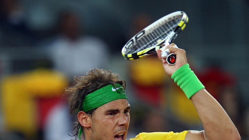 Rafael Nadal... flirted with a shock defeat (file photo).