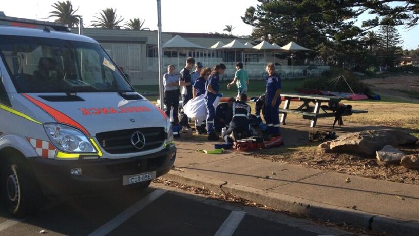 Paramedics treat injured hang glider pilot