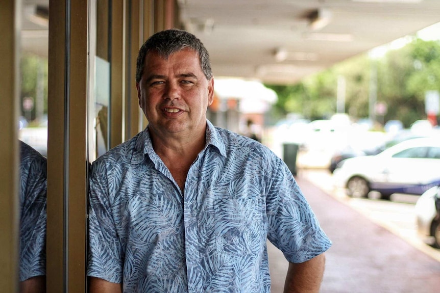 Cambridge Gulf Ltd chief executive Tony Chafer leaning against a wall outside his office in Kununurra