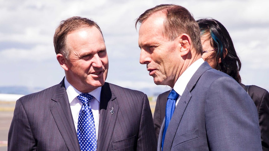 Prime Minister Tony Abbott meets with New Zealand prime minister John Key