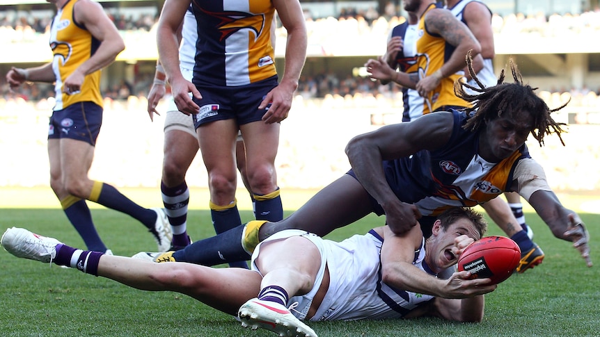 West Coast ran over the Dockers in the Western Derby at Subiaco.