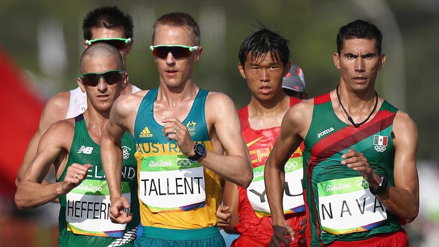 Jared Tallent in the 50km walk at the Rio Olympic Games