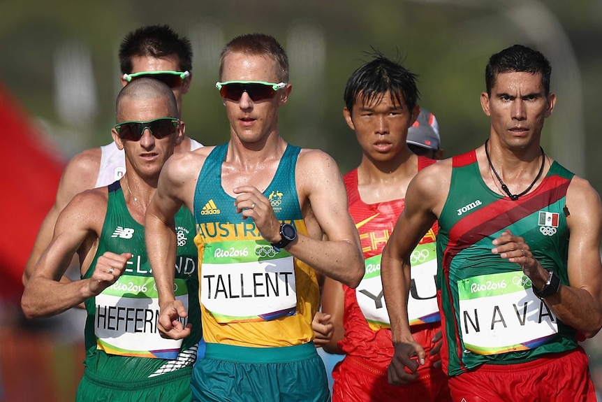 Jared Tallent in the 50km walk at the Rio Olympic Games
